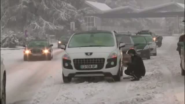 Watch Snowstorm Hits French Alps Video Video