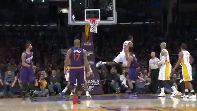 Watch NBA: Wesley Johnson provided strong defensive blocks in tonight's game against the Suns. Video