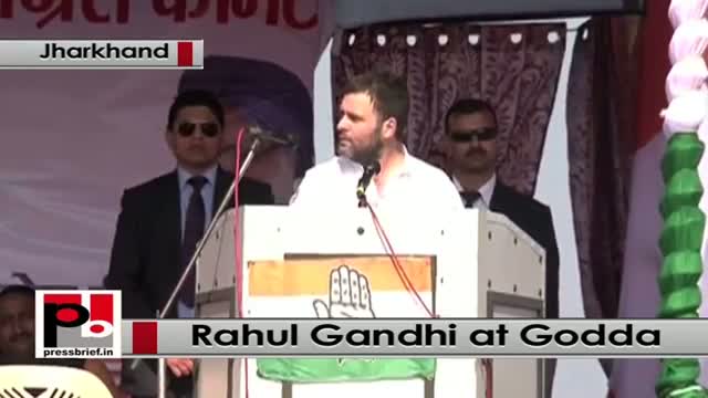 Watch Jharkhand - At Godda rally, Rahul Gandhi takes on Modi, BJP Video
