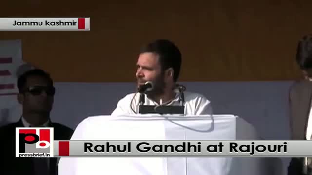 Watch J&K polls - At Rajouri rally, Rahul Gandhi slams PM Modi, BJP Video