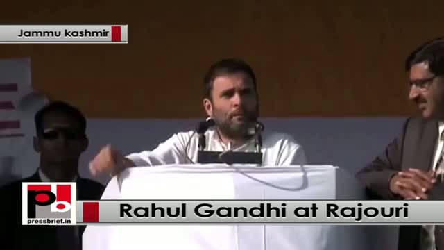 Watch J&K polls - At Rajouri rally, Rahul Gandhi takes a dig at ModiÃ¢â‚¬â„¢s promises Video