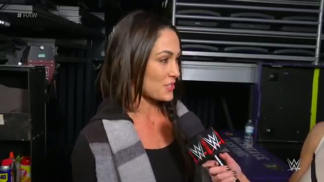 Watch Brie reacts to Bryan's announcement: WWE Raw Fallout, December 30, 2014 Video