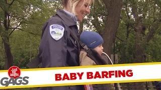 Watch Cop's Baby Barfing Prank (Funny Video) Video