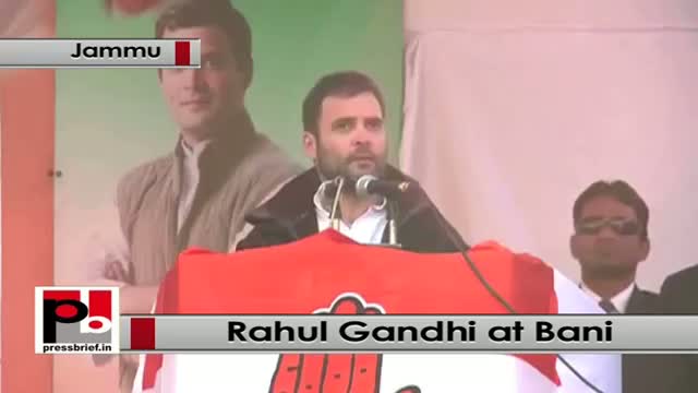 Watch Rahul Gandhi at Bani in J&K lashes out at BJP, PM Modi Video