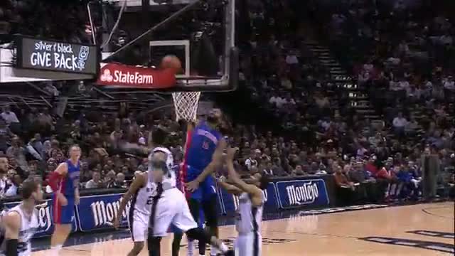 Watch NBA: Drummond Soars in for the Put-Back Dunk Video