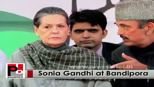 Watch J&K polls-Sonia Gandhi addresses CongressÃ¢â‚¬â„¢ election rally in Bandipora Video