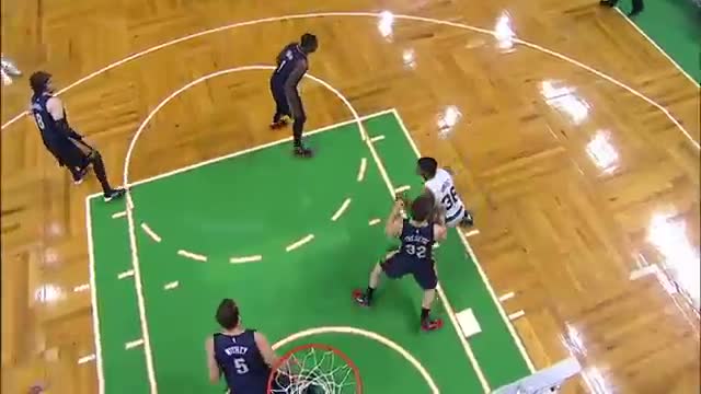 Watch NBA: Marcus Smart Finds Zeller with the Sweet No-Look Pass Video