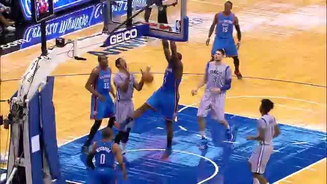 Watch NBA: Russell Westbrook Makes Magical Mid-Air Assist to Perkins Video