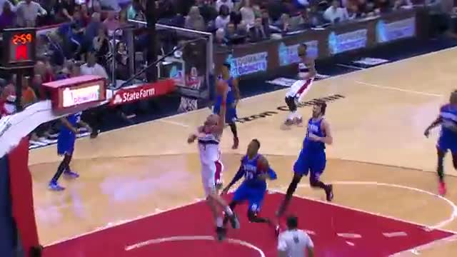 Watch NBA: John Wall Sends a Sweet Bullet Pass to Gortat Video