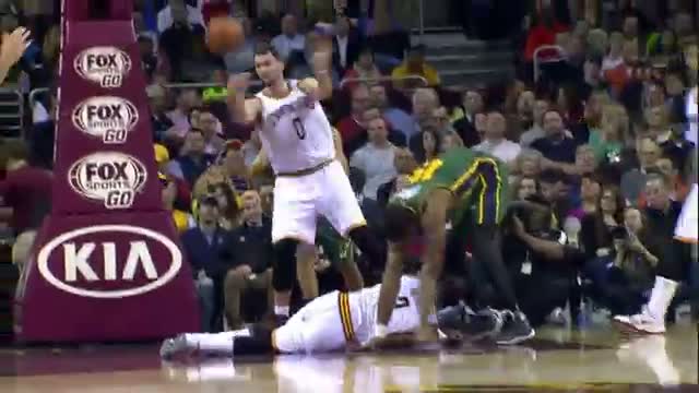 Watch NBA: LeBron James Breaks Free for the Double-Clutch Reverse Video