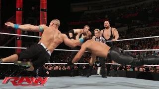 Watch John Cena vs. Seth Rollins, Big Show & Kane - 3-on-1 Handicap Match: WWE Raw, January 19, 2015 Video