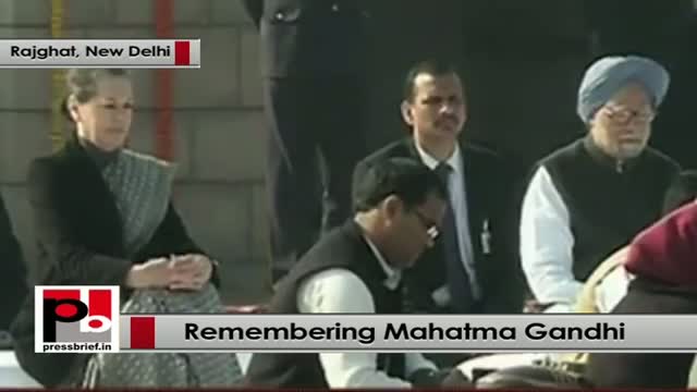 Watch Nation pays homage to Mahatma Gandhi on his 67th death anniversary Video