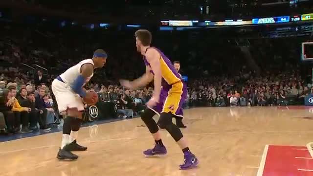 Watch NBA: Carmelo Anthony Scores 31 in Rout of Lakers Video