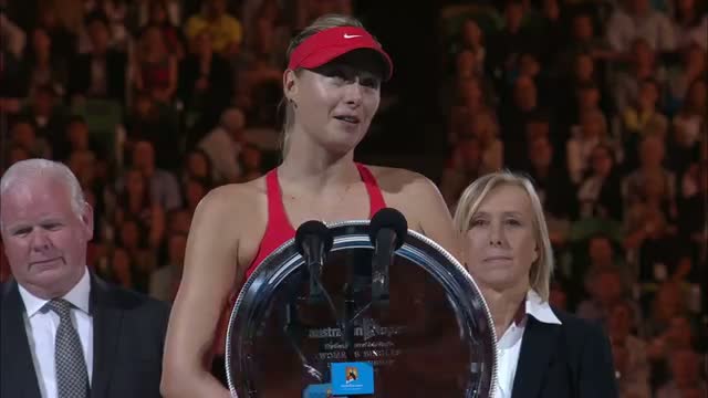 Watch Maria Sharapova's runner-up speech (Final) - Australian Open 2015 Video