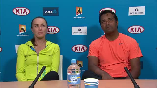 Watch Martina Hingis and Leander Paes press conference - Australian Open 2015 Video
