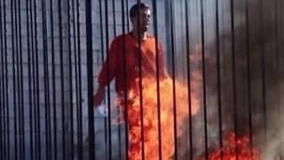 Watch Jordanian pilot Burned in a cage Muaz Kassasbe: ISIS release AGAIN video Video