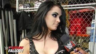 Watch An embarrassed Paige sends a message to The Bella Twins - WWE Raw Fallout - February 2, 2015 Video