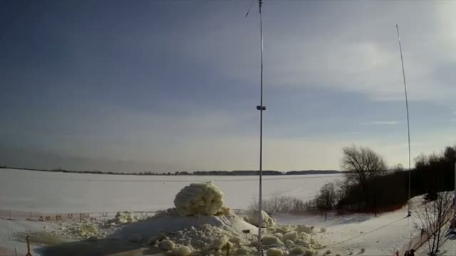 Watch Ice Sculpture Built for Festival Collapses Video Video