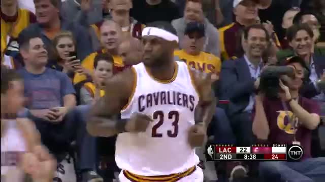 Watch NBA: LeBron James First Half Dunk Fest vs Los Angeles Clippers Video