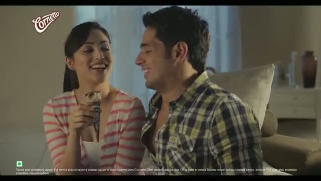 Watch Cornetto Love Ka Recharge with Sidd and Yami - Hindi TVC Video