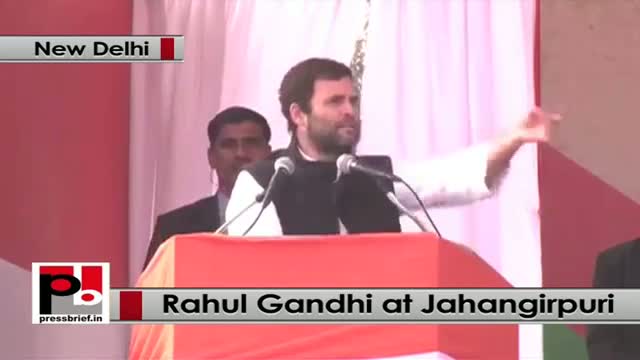 Watch Delhi polls - Rahul Gandhi addresses rally at Jahangirpuri, hits out at BJP, AAP Video