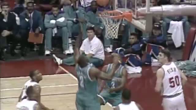 Watch NBA: Grant Hill and Eddie Jones Highlight the Top 10 Plays of the Week- February 13, 1995 Video