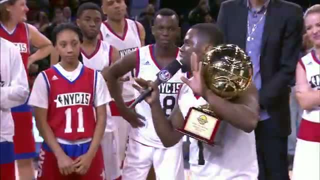 Watch NBA: Kevin Hart Accepts Sprint Celebrity Game MVP Award Video