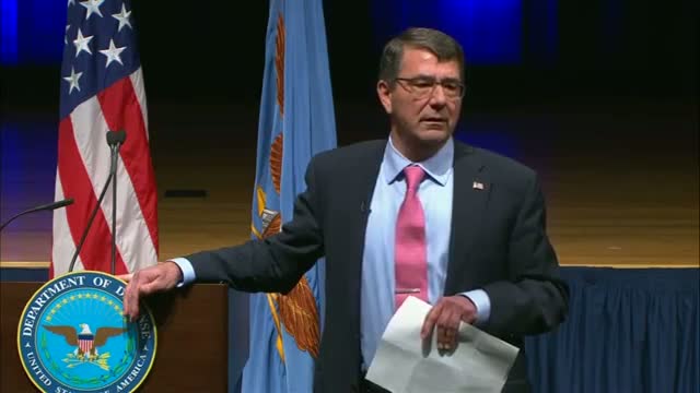 Watch Carter Gives First Address to Pentagon Workforce  Video
