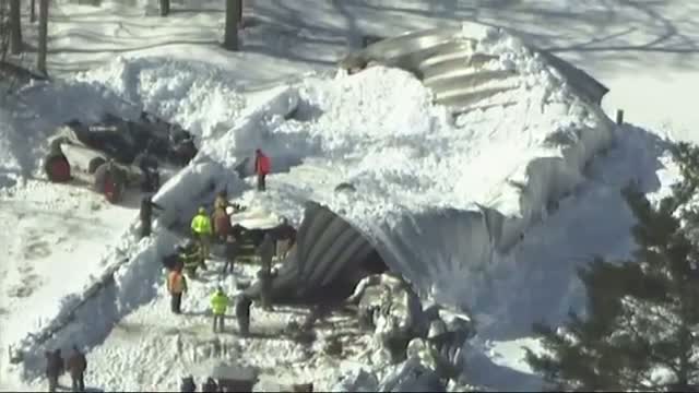 Watch Heavy Snow Collapses Barn, Kills 2 Horses  Video