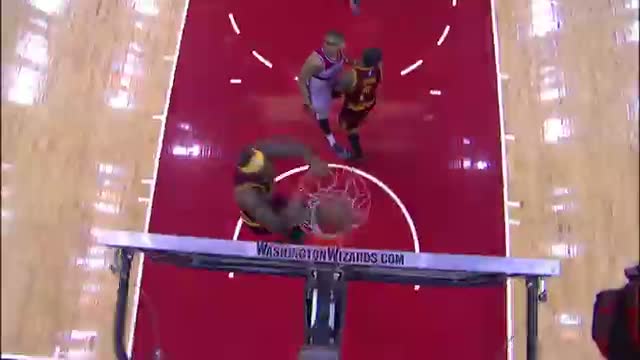 Watch NBA: Kyrie and LeBron Run the Perfect Fast Break for the Oop Finish Video