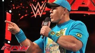 Watch John Cena addresses his loss to Rusev at WWE Fastlane: WWE Raw, February 23, 2015 Video