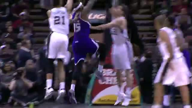 Watch NBA: Tiago Splitter's Monster Block on DeMarcus Cousins Video