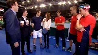 Watch Andy Murray reveals Dominic Inglot has a side chick in Glasgow Video