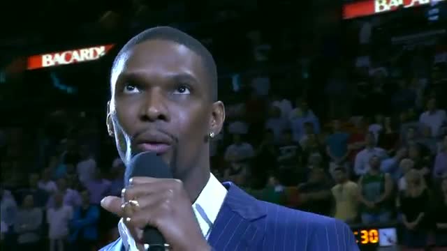Watch NBA: Chris Bosh Thanks the Fans in Miami Video