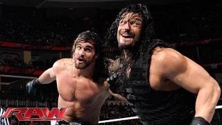 Watch Roman Reigns vs. Randy Orton & Seth Rollins - 2-on-1 Handicap Match: WWE Raw, March 9, 2015 Video