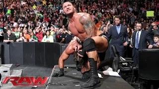 Watch Randy Orton utterly dismantles Seth Rollins: WWE Raw, March 9, 2015 Video