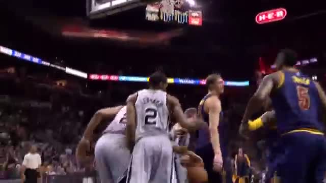 Watch NBA: Tim Duncan Throws Down the One-Handed Putback In Traffic Video