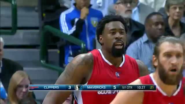 Watch NBA: DeAndre Jordan Scores 1st Career Three Pointer Video