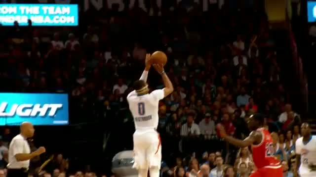 Watch NBA: Westbrook and Company Battle the Bulls in Super Slow-Motion Video