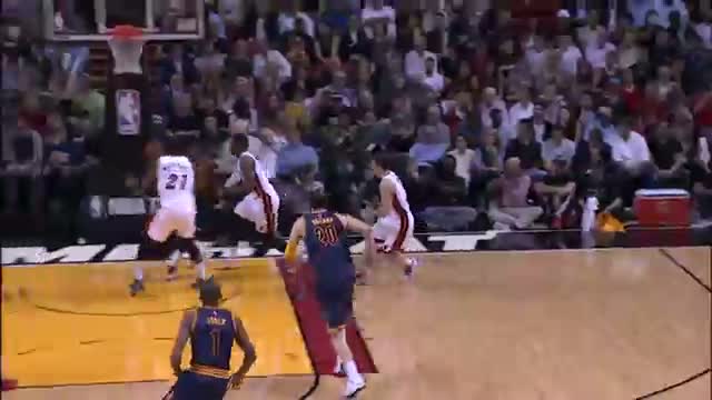Watch NBA: Kyrie Finds Mozgov for the Powerful Finish Video