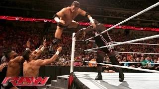 Watch Multiple Superstars brawl before the Andre the Giant Memorial Battle Royal: WWE Raw, March 16, 2015 Video