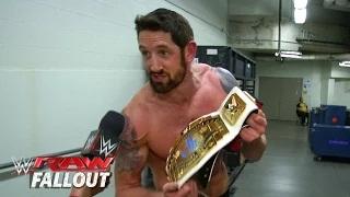 Watch Bad News Barrett makes like a tree: WWE Raw Fallout, March 16, 2015 Video