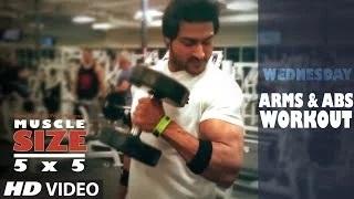 Watch ARMS & ABS WORKOUT - "MUSCLE SIZE 5x5" Video