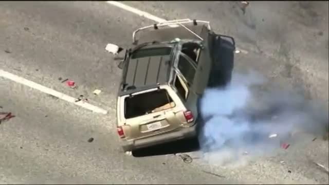 Watch Car Chase Ends With Rollover Crash  Video