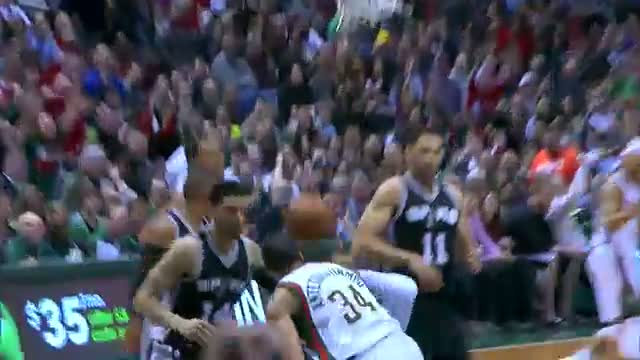 Watch NBA: Giannis Antetokounmpo Flies In to Rattle the Rim with the Dunk  Video