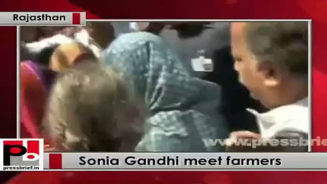 Watch Sonia Gandhi in Rajasthan, says Congress will fight for farmers' relief Video