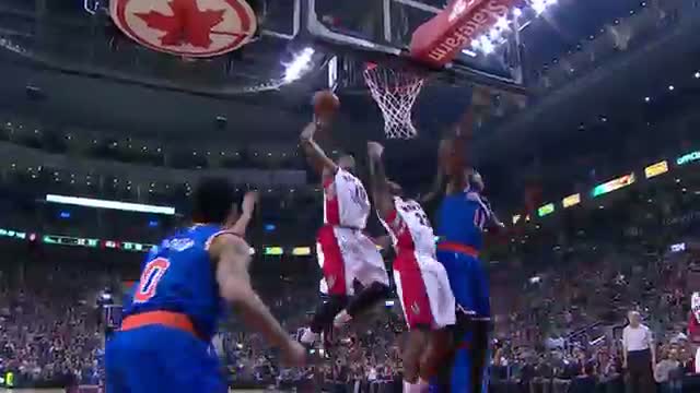 Watch NBA: DeMar DeRozan Punches Home the One-Handed Putback Slam  Video