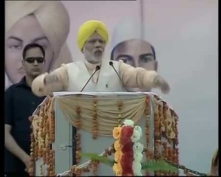 Watch Prime Minister Narendra Modi's speech at Hussainiwala village in Firozpur district of Punjab Video