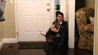 Watch Dog reacts to return of Nathan after two year Mormon mission Video