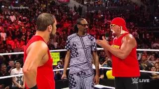 Watch Snoop Dogg and Hulk Hogan contend with AxelMania: WWE Raw, March 23, 2015 Video